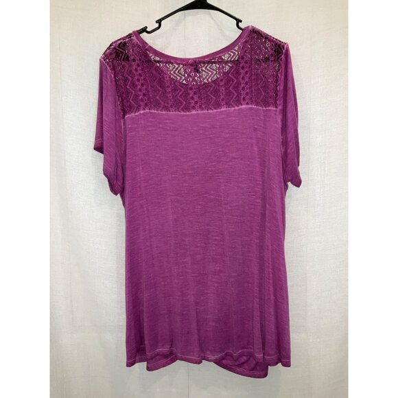 Lane Bryant Purple top Lace back Know front NEW size 18/20 - Picture 4 of 4